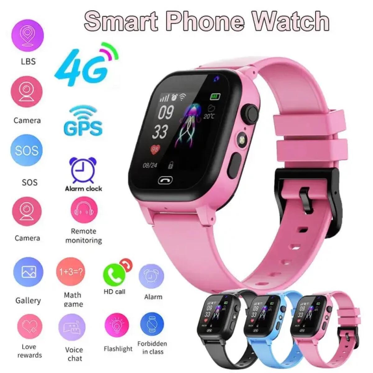 Smartwatch Watches For Kids With Gps - Montre intelligente pour enfants 4G multifonctionnelle