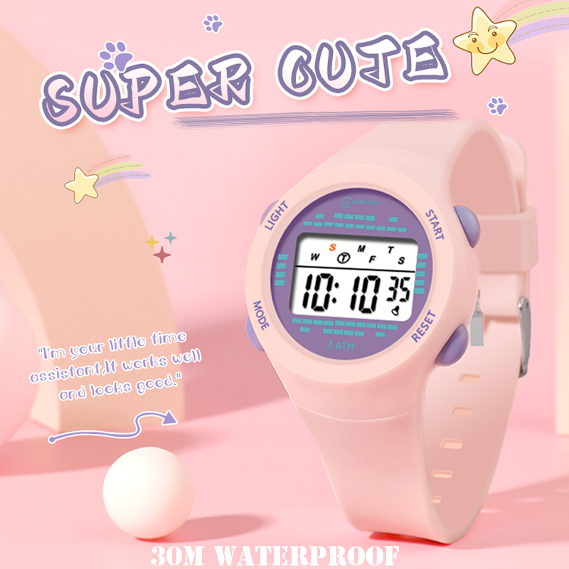 Smartwatch Watches For Girls Kids - Montre électronique pour enfants fille rose
