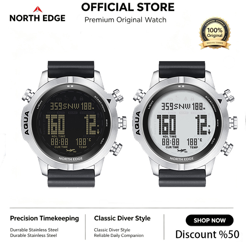 Altimeter Compass Watch - Montre numérique NORTH EDGE pour homme,