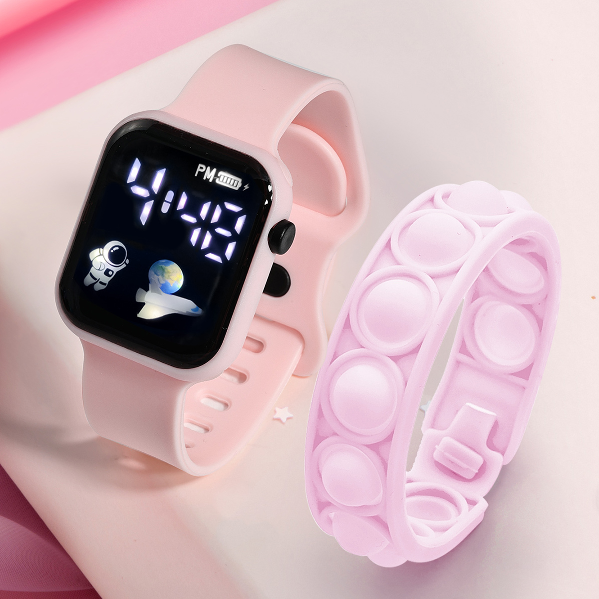 Smartwatch Watches For Girls - Bracelet de montre intelligente pour enfants,