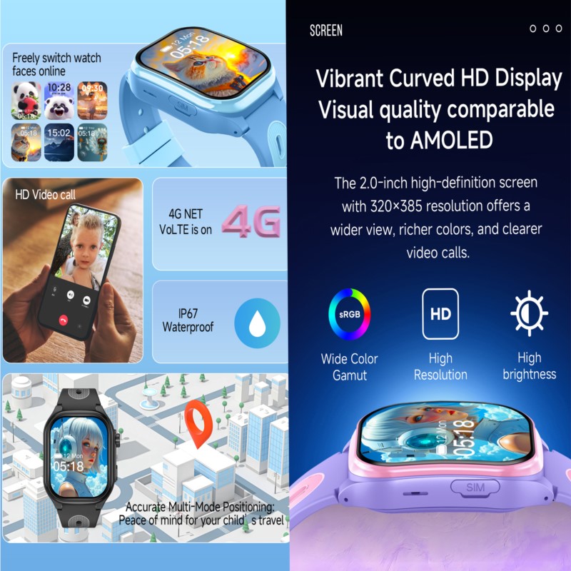 Montre connectée 4G pour enfan - Smartwatch Watches For Kids With Gps avis et prix