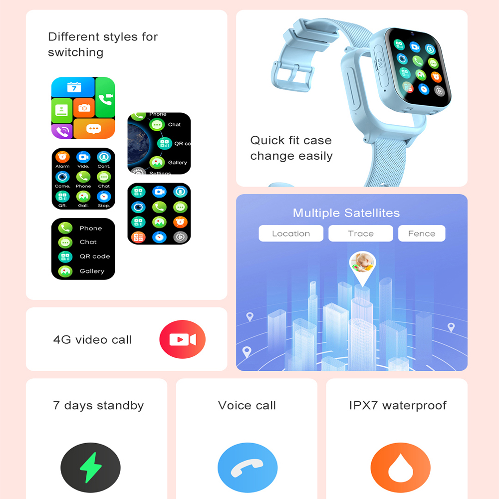 Montre intelligente enfants 4G - Smartwatch Watches For Girls Kids avis et prix