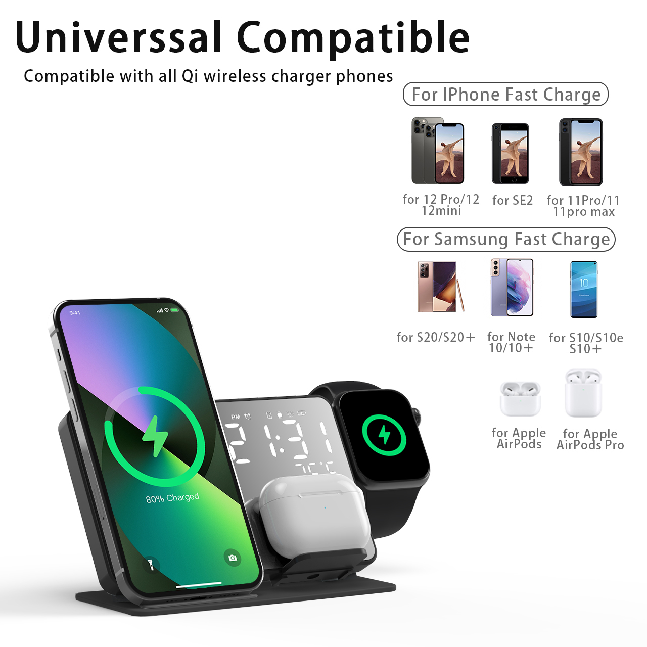 Station de charge sans fil 3 e - Smartwatch Watches Digital avis et prix