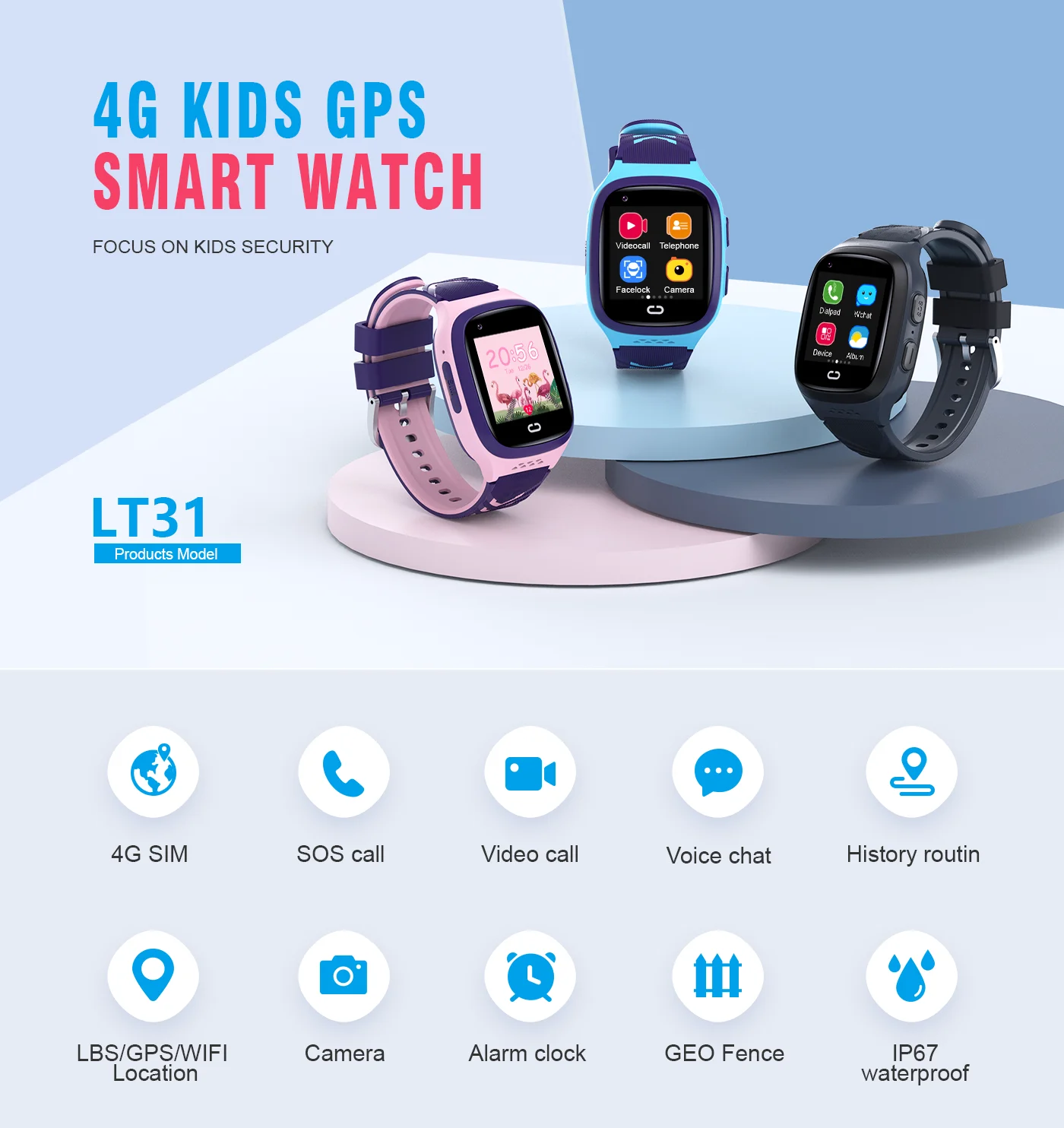 4G enfants Smartwatch SOS étan - Smartwatch Watches For Girls avis et prix