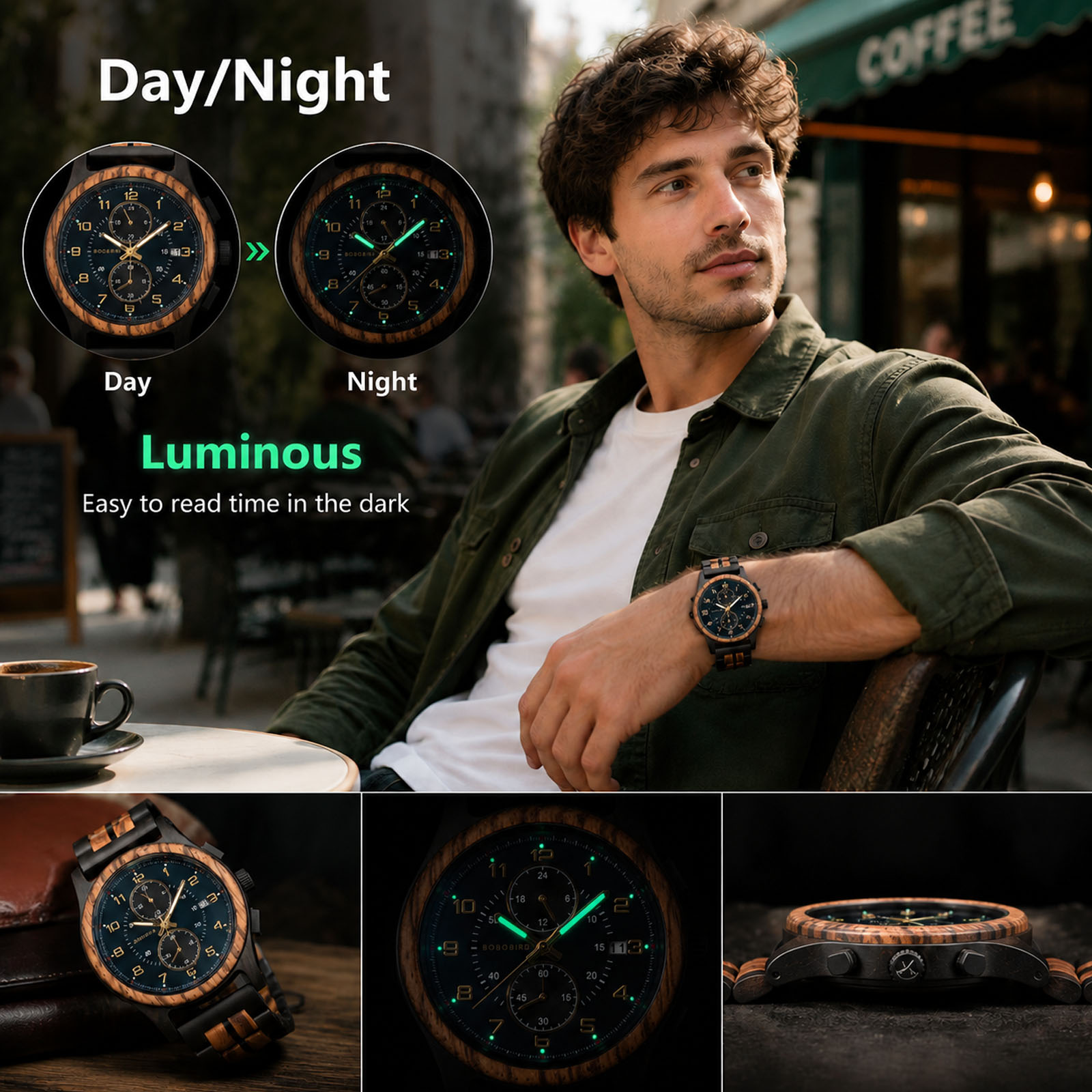BOBO BIRD Montre chronographe  - Smartwatch Watches Birthday Gift For Men avis et prix
